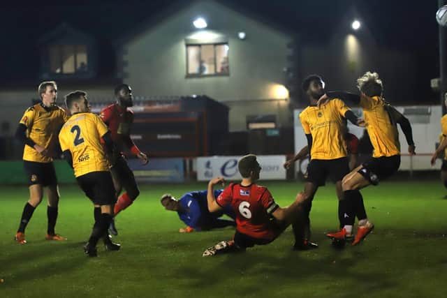 Luke Graham's close-range effort struck the crossbar in the first half at Latimer Park