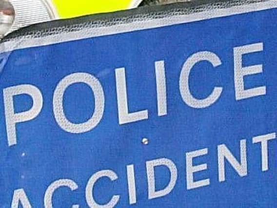 The A509 is partially blocked between Wollaston and Bozeat on Thursday morning