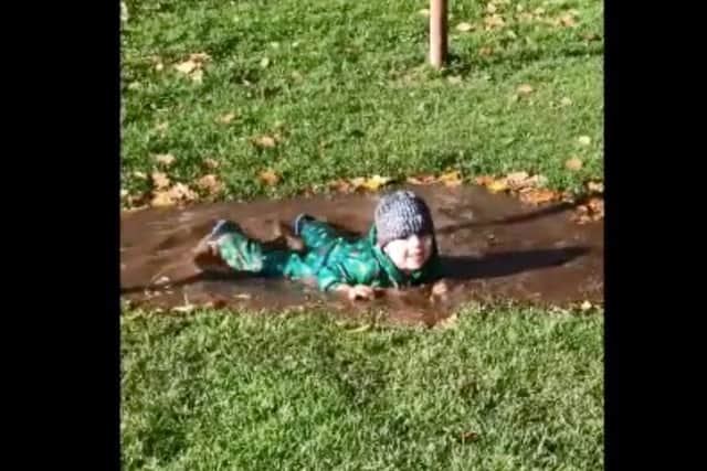 Theo was crowned World Puddle Jumping Champion
