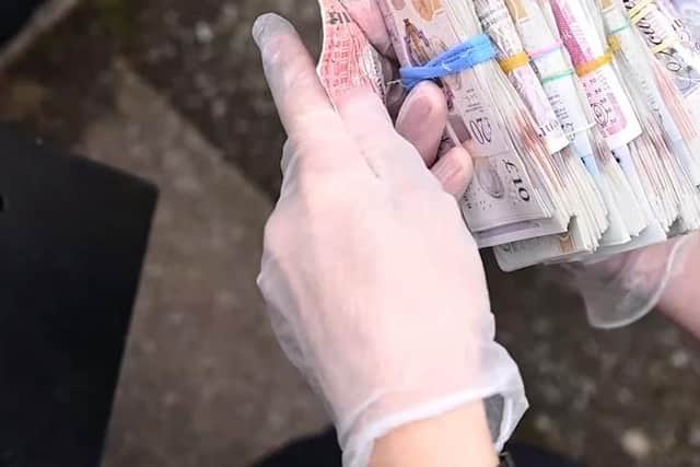 The team recovered large amounts of cash during one raid in Northampton