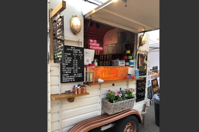 The couple renovated a horsebox to create a mobile coffee shop