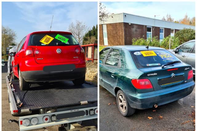 Two of the nine vehicles taken off the road for traffic offences during Saturday's Operation Journey crackdown. Photo: @NP_PC1604