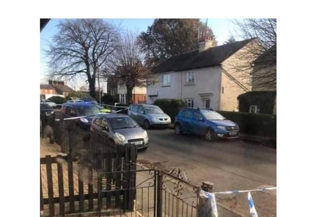 Police cordoned off the scene at in Addison Road, Desborough.