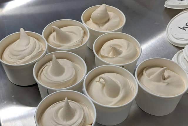 Some of the Rockys Gelato pots.