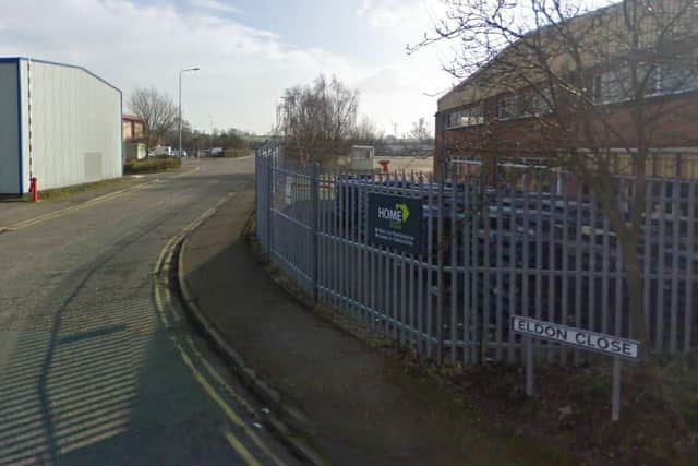 The driver and a security guard were left in Eldon Close