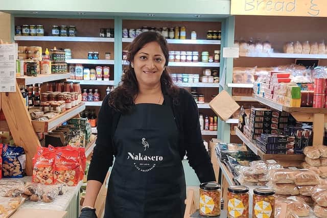 Founder of Nakasero, Gita Rakundalia, celebrating her double win at the Weetabix Northamptonshire Food and Drink Awards 2020.