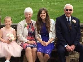 Linda and Tony with granddaughters Evie and Rosie in May 2017