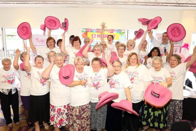 Celebrating reaching the £2 million milestone