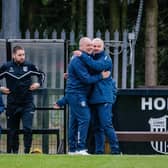 Gary Mills and assistant-manager Darron Gee have guided Corby Town into top spot in the Southern League Division One Central after their arrival at Steel Park in the summer. Picture by Jim Darrah