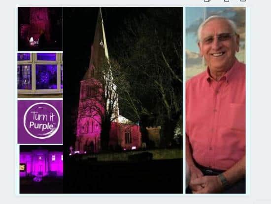 Tony Lewis with the Raunds landmarks