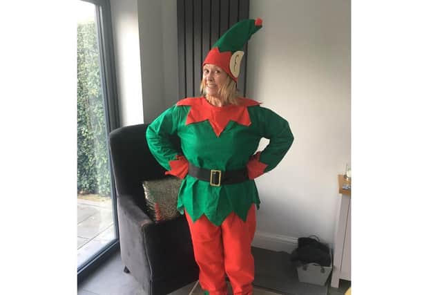 Caroline will be completing a 20-mile lap of Northampton in fancy dress on an electric scooter this Saturday November 28 in memory of her father.