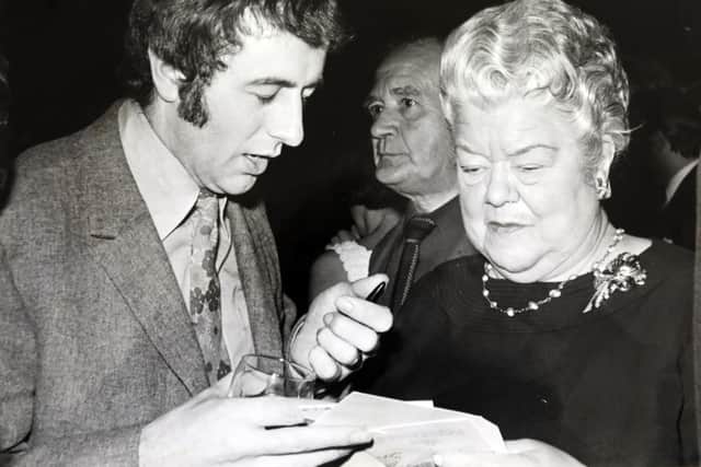 John with Violet Carson who played Ena Sharples