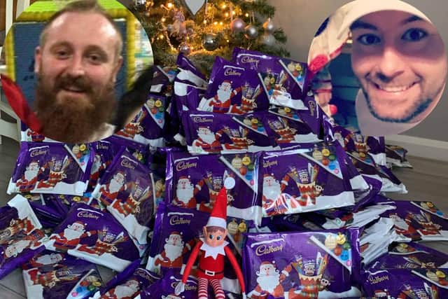 Andy and James and the selection boxes