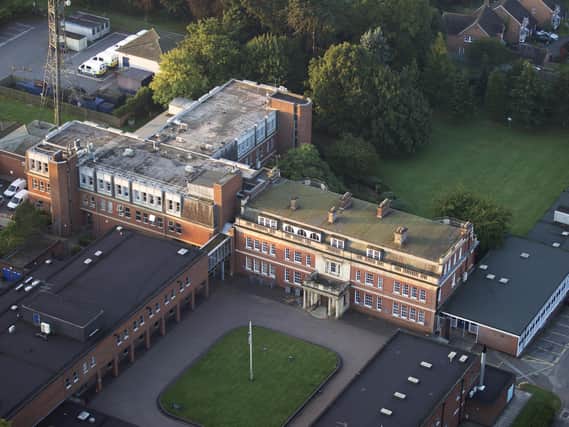 Northamptonshire Police HQ, Wootton Hall, is pictured from the sky by Kirsty Edmonds.