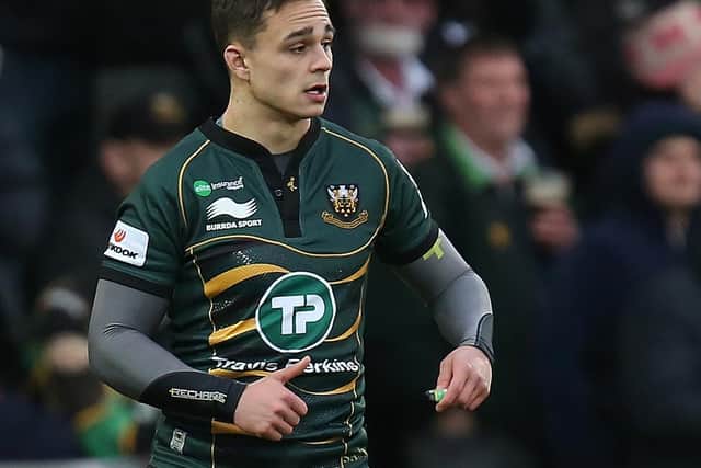Tom Collins on debut against Gloucester in January 2013