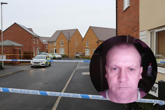 The crime scene last year (credit: SWNS) and inset, Steve Welch.