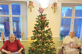 Park House residents Hazel Leech ,94, and Barbara Smith, 92, with some of the donations already collected for Northampton General Hospital's Children's Ward