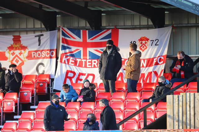 Poppies fans were back inside Latimer Park for the first time in nine months