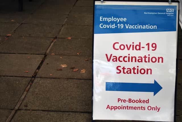 A historic day for Northampton General Hospital as the first people are vaccinated against coronavirus. Photo: NGH
