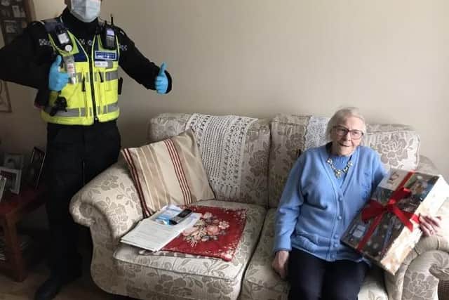 Officers are delivering special Christmas hampers to some of the most vulnerable residents across the county.