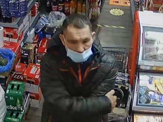 Police are keen to speak to this man in connection with the incident