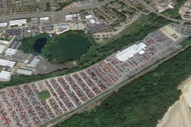 The huge site stretches for 43 acres