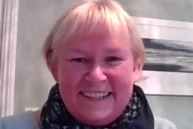 Kettering General Hospital chief executive Eileen Doyle during today's virtual press conference