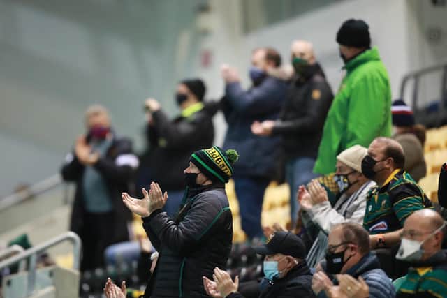 Fans returned to Franklin's Gardens for the first time since February
