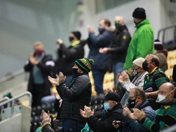 Saints fans returned to Franklin's Gardens for the first time since February