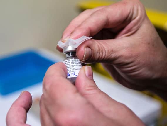 The Pfizer vaccine is being administered today by doctors at local surgeries. Pictures by Kirsty Edmonds.