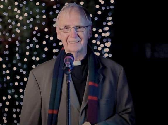 Rev Dr John Smith - founder of Cransley Hospice at the online ceremony