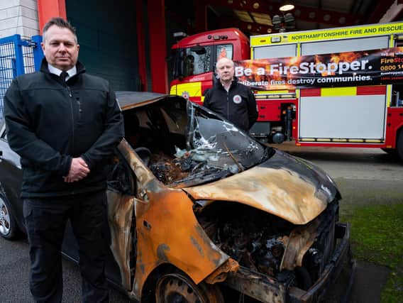 Chief Fire Officer Darren Dovey with Police, Fire and Crime Commissioner Stephen Mold