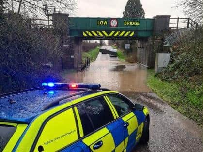 Police are issuing drive safely warnings with hundreds of country roads under water. Photo: @NP_PC1604