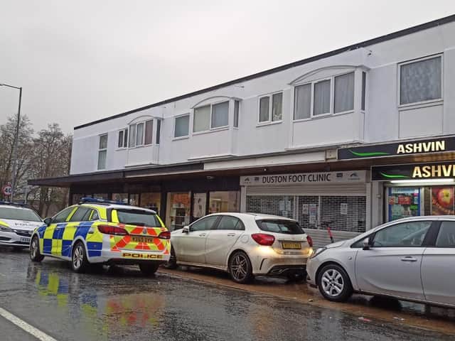 The attempted armed robbery took place on Quarry Road in Duston.