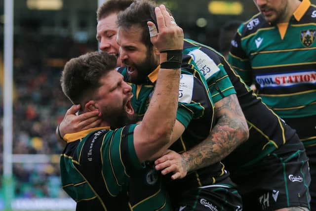 Francois van Wyk scored when Saints beat Benetton at Franklin's Gardens back in January