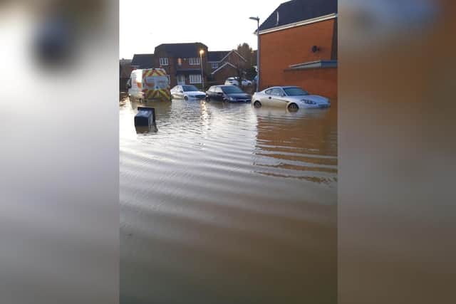 Horrifying images of flooded homes in Stratfield Way