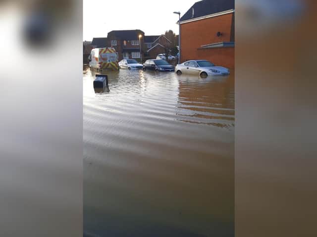 Horrifying images of flooded homes in Stratfield Way