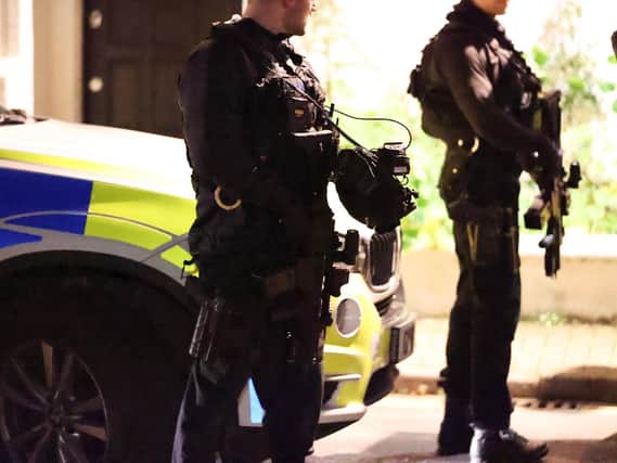 Armed police stock image
