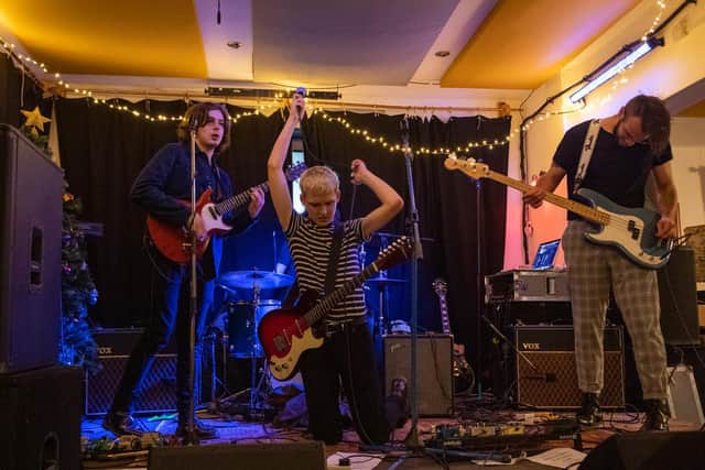 The Comms performing at The Lab. Photo by David Jackson.