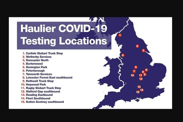 The Government included Watford Gap and Rothwell in a list of test sites for tuckers