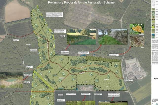 Plans for the proposed site's restoration that would be complete by Decemeber 2046