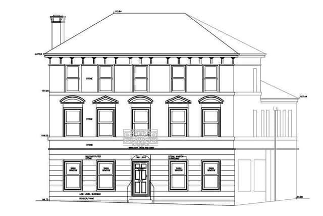 The proposed front elevation (Oxford Street)