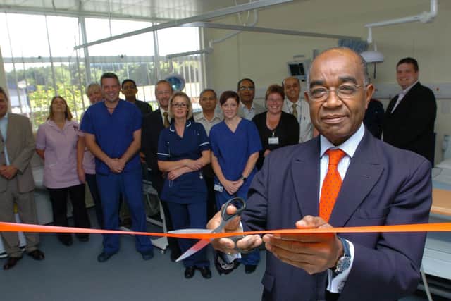 July 2008 - Dr Ahmed Mukhtar when deputy Lord Lieutenant of Northamptonshire opens Kettering General Hospital's new high dependency unit