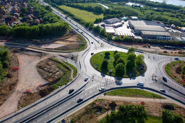 Work is ongoing to improve the A45/A6 Chowns Mill junction near Irthlingborough
