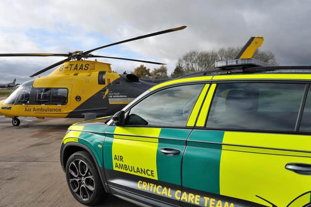 The air ambulance service for Northamptonshire responded to thousands of calls last year
