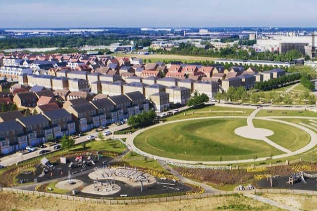 Priors Hall in Corby will eventually have 5,000 homes. Picture courtesy of Priors Hall Park.