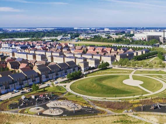 Priors Hall in Corby will eventually have 5,000 homes. Picture courtesy of Priors Hall Park.