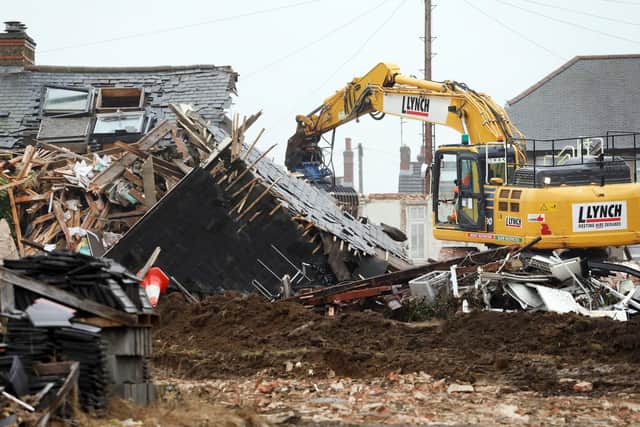 Demolition of the old Orchard School later known as Maplefields