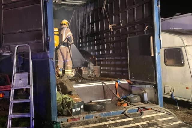 The scene last night. Credit: Desborough Fire Station