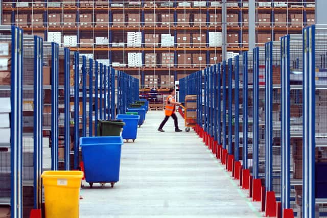 Inside the distribution centre when it first opened in 2011